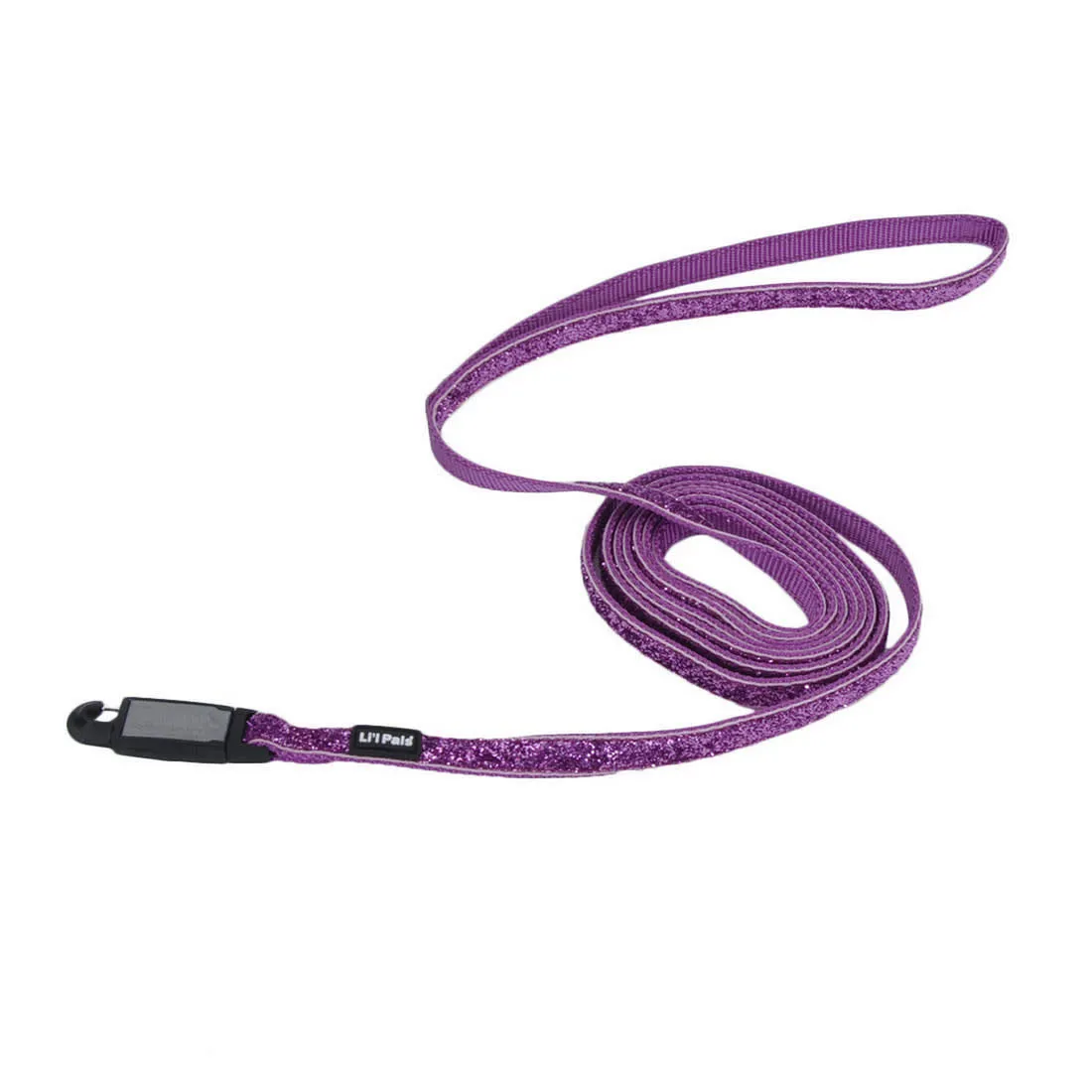 Li'l Pals Dog Leash with Glitter Overlay, Purple