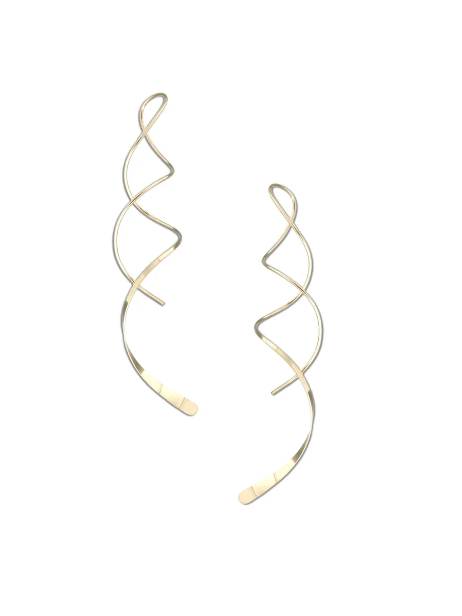 Long Twist Statement Earrings