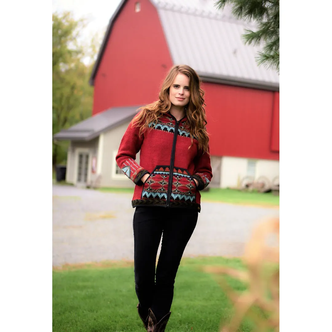 Lost Horizons Women's Red Dakotah Sweater