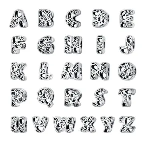 Magic Letters Collection Initial Letter A-Z 925 Sterling Silver Charms for Bracelet