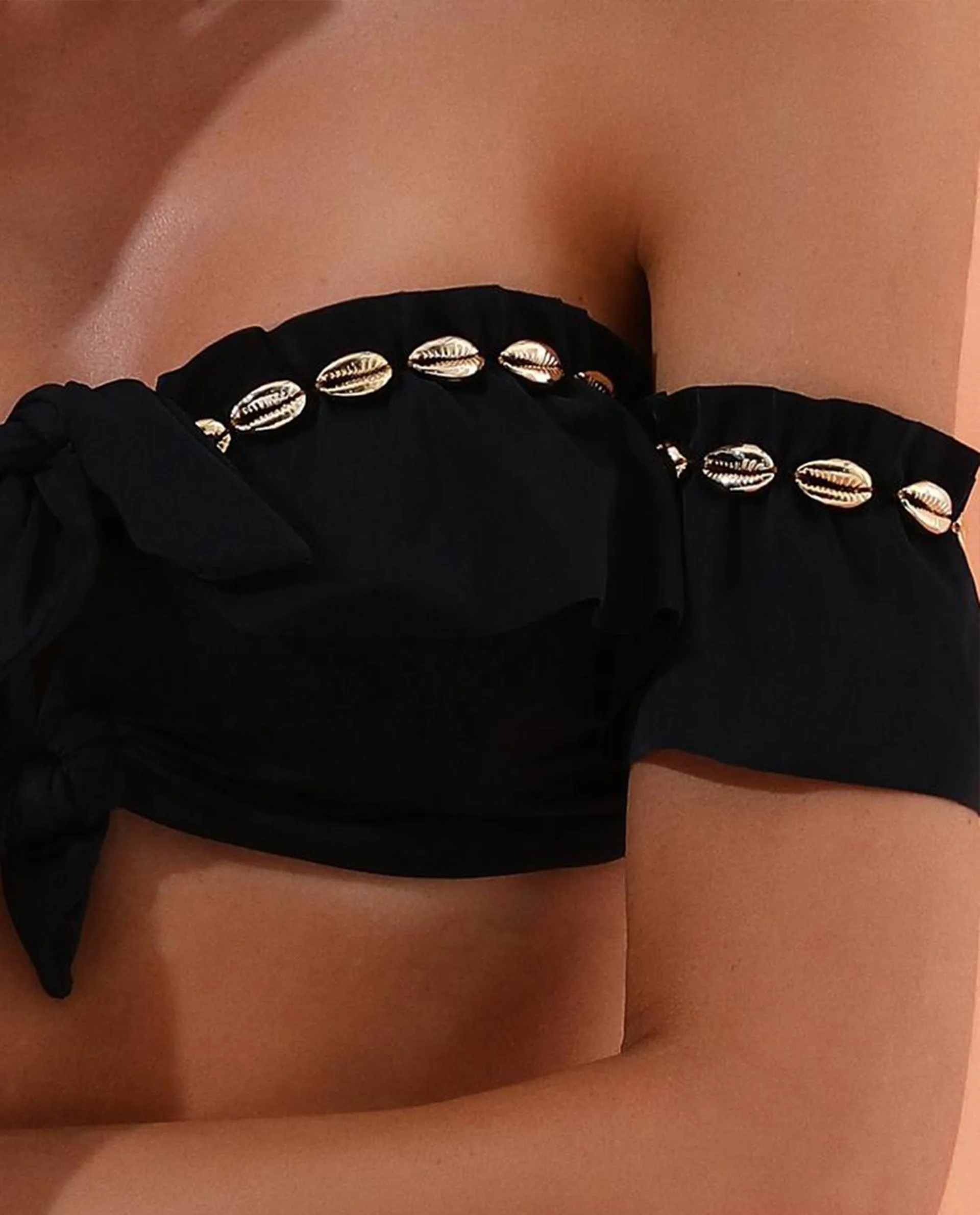 Maki Gold Bikini Black