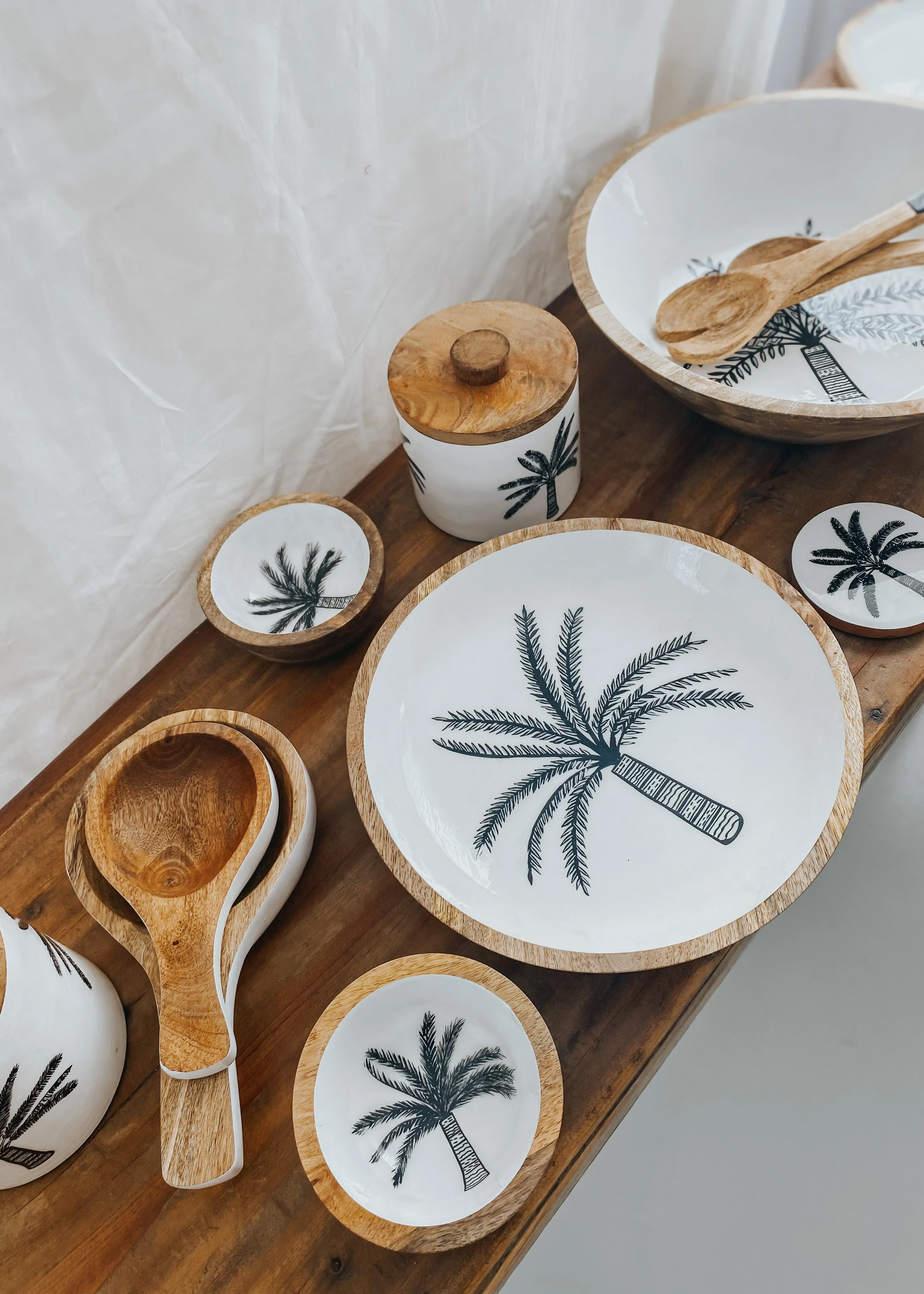 Malibu Palm Design Salad Servers