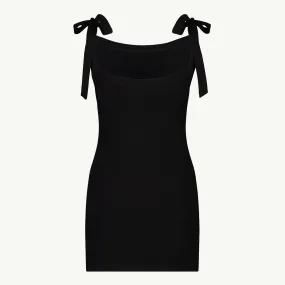 MARSDEN 2.0 MINI DRESS BLACK RIB