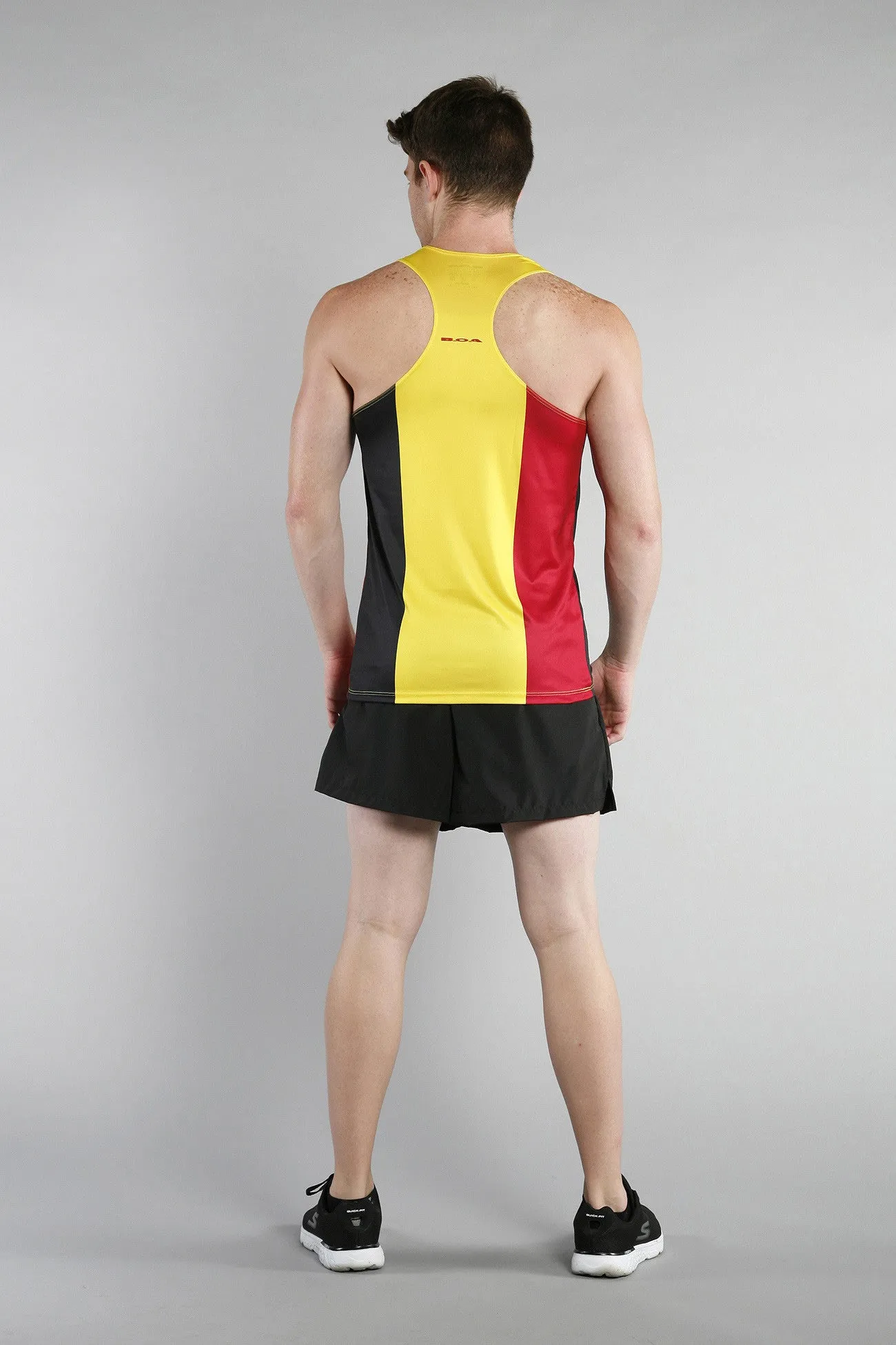 Men's Printed Singlet- Belgium