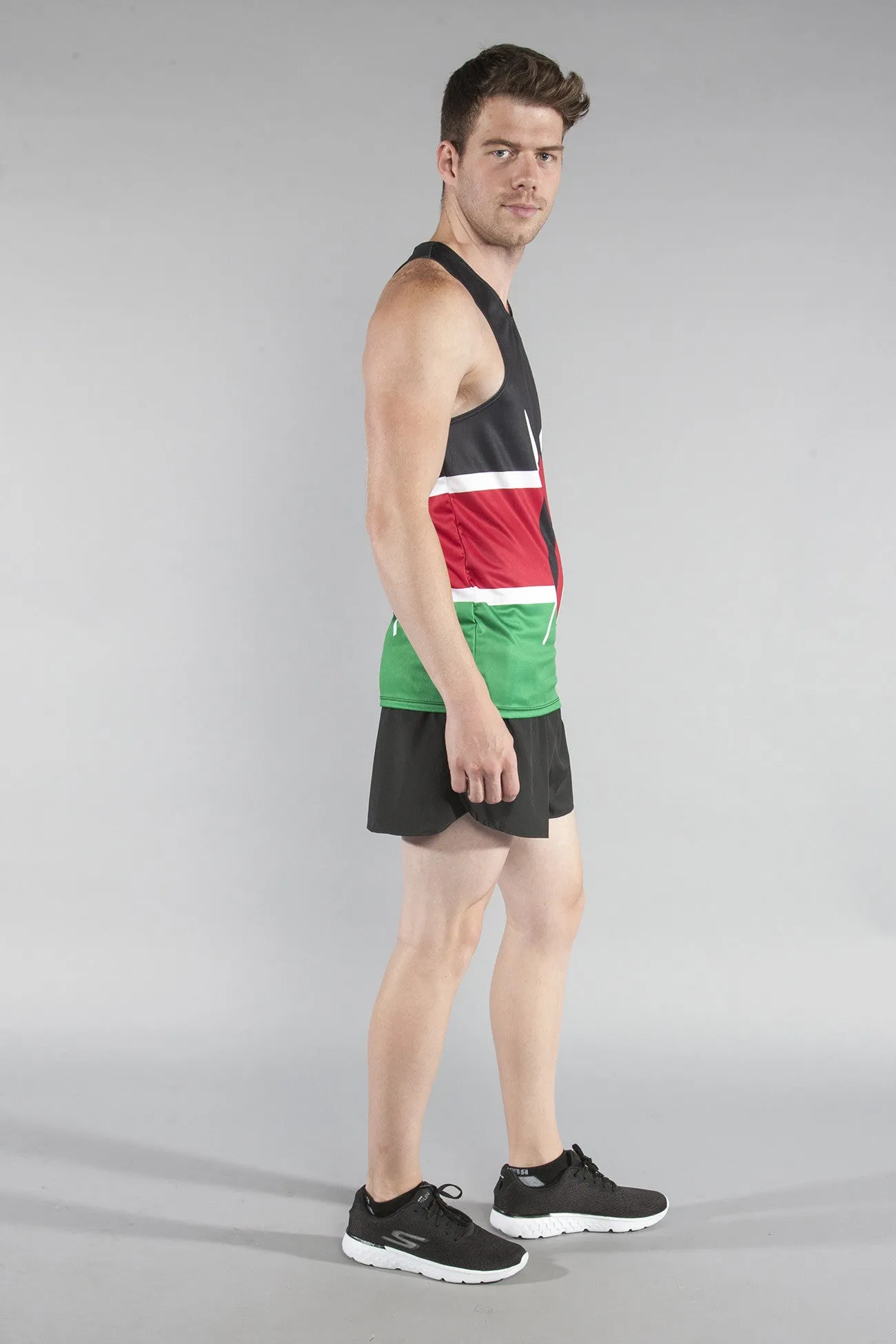 Men's Printed Singlet- Kenya