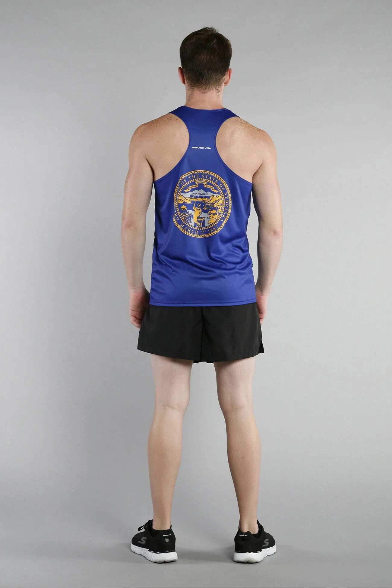 Men's Printed Singlet- Nebraska