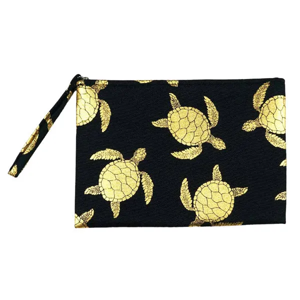 Metallic Turtle Pouch Clutch Bag