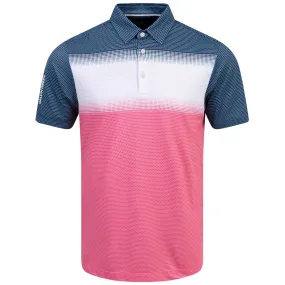 Mo Ventil8  Regular Fit Polo Camelia Rose/Navy - SS24