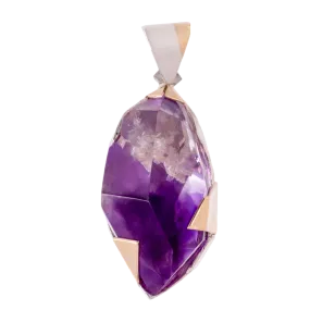 Moroccan Red Hair Amethyst Pendant