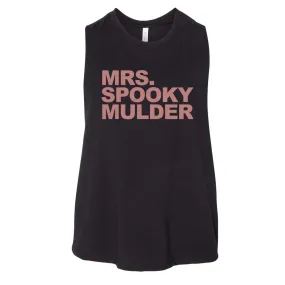 Mrs. Spooky Mulder - Black Cropped Tank