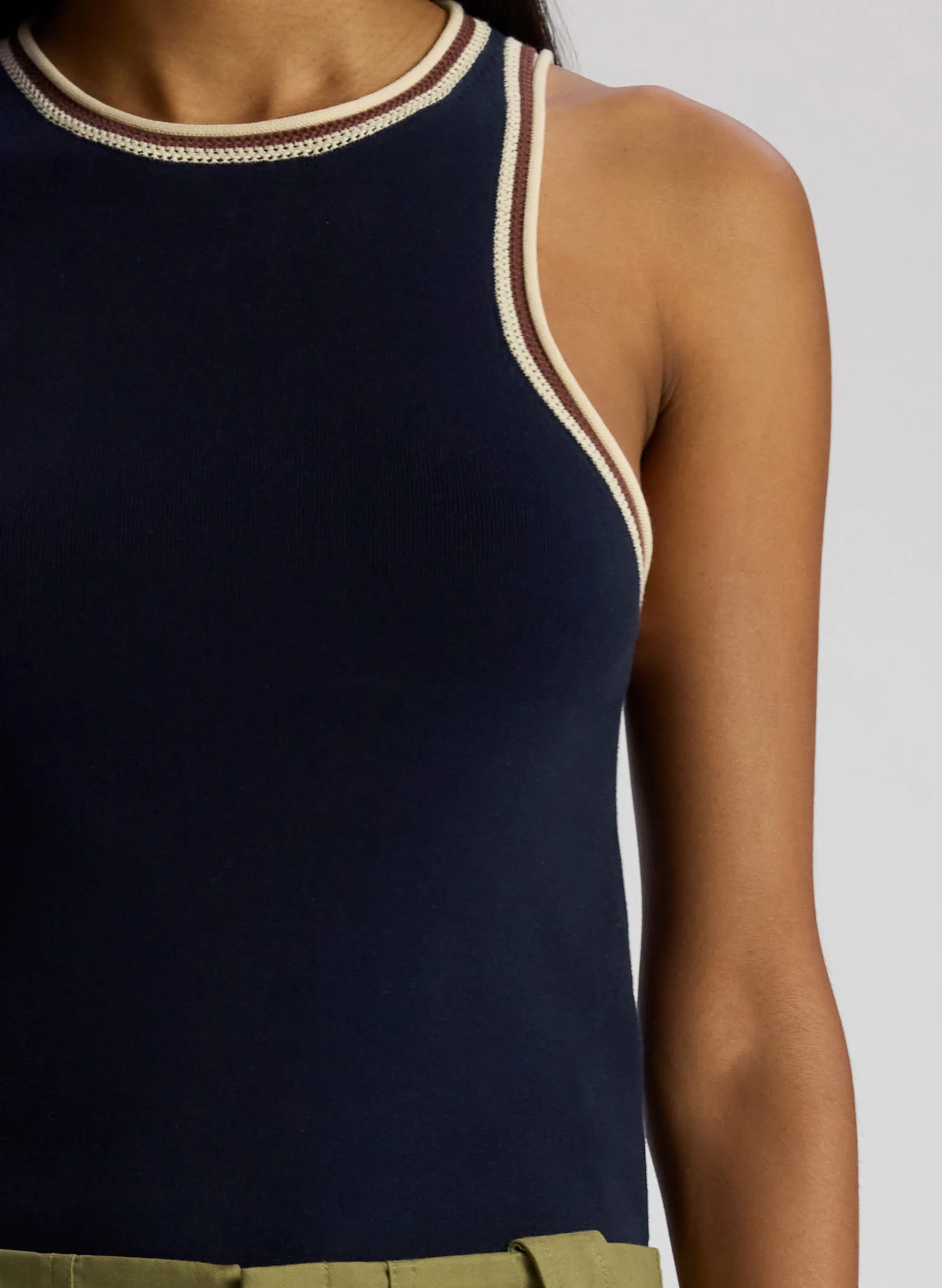 Nelly Contrast Trim Knit Tank