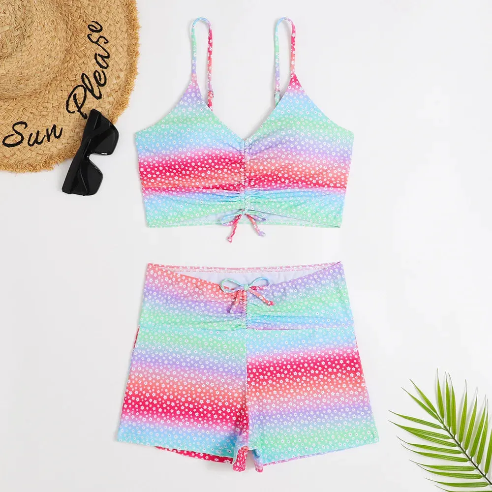 Ocean Breeze Bikini-Set mit hoher Taille