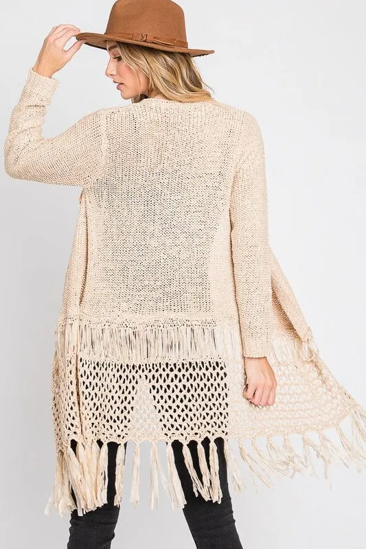 Ocean Girl Fringe Cardigan