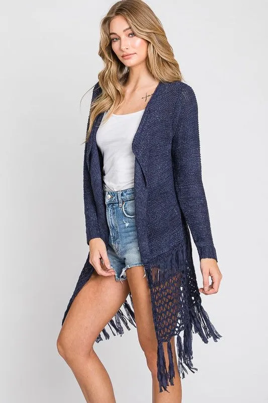 Ocean Girl Fringe Cardigan