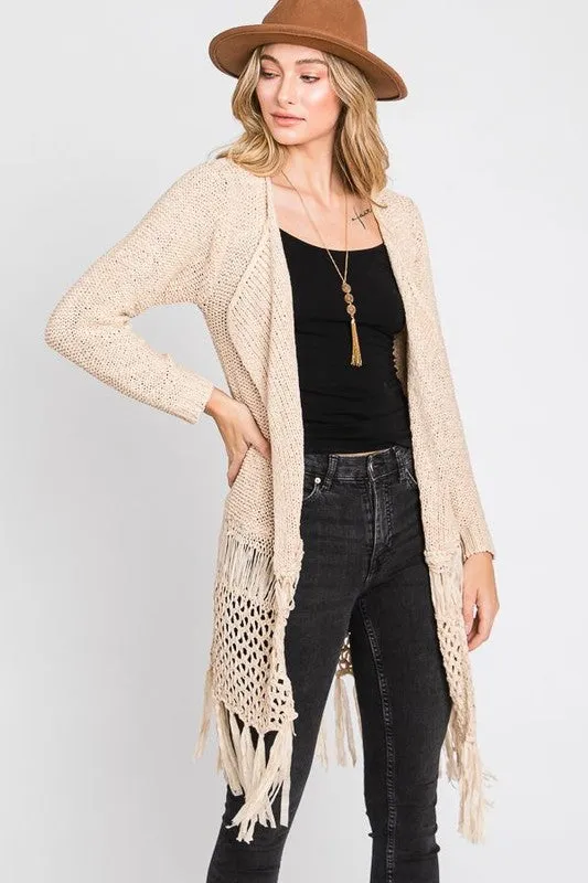 Ocean Girl Fringe Cardigan