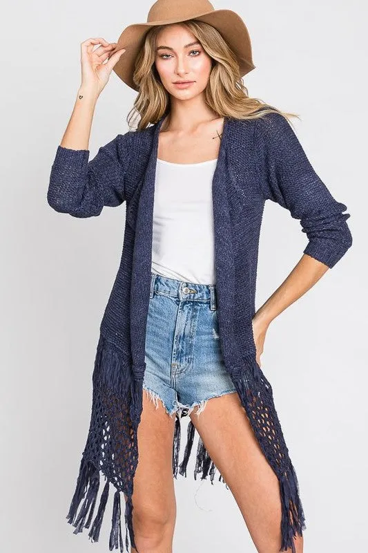 Ocean Girl Fringe Cardigan