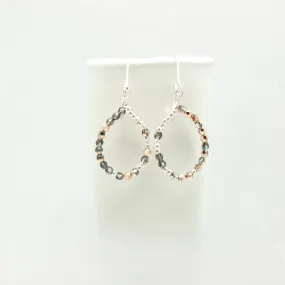 Ombre Rose Gold Teardrop Earrings