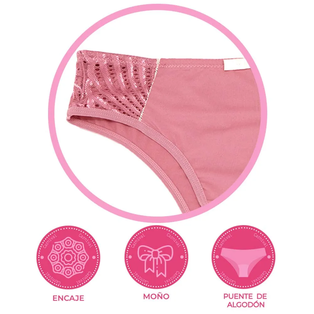 Pantie coordinable con detalles de encaje  74412 Lady Carnival