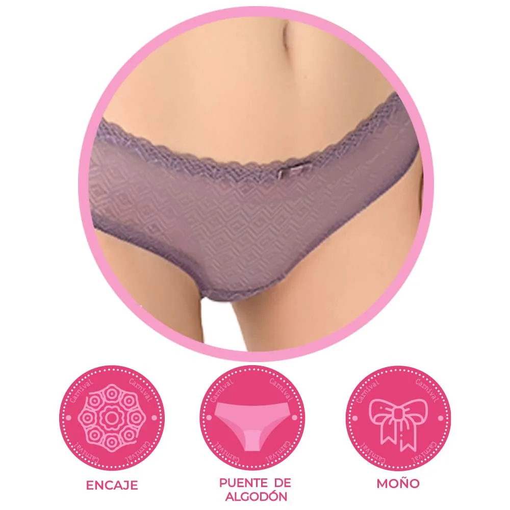 Pantie coordinable con encaje  74360 Lady Carnival