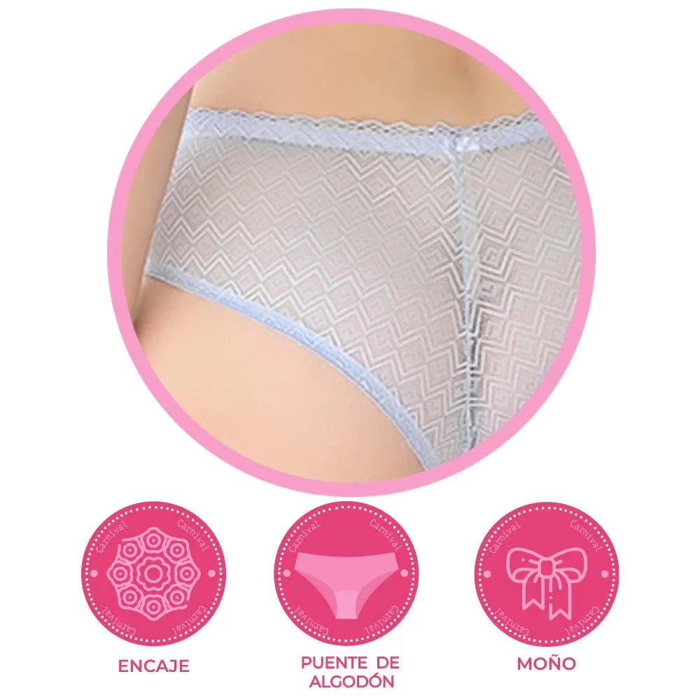 Pantie coordinable con encaje  74360 Lady Carnival