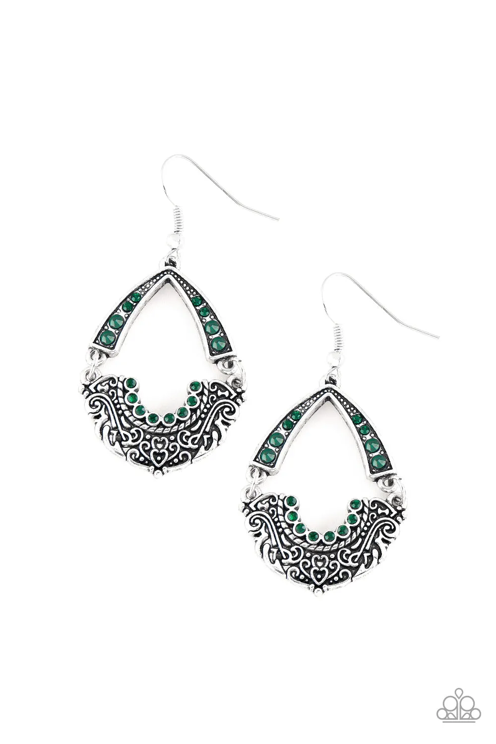 Paparazzi Earring ~ Royal Engagement - Green