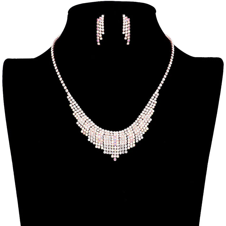 Pave Crystal Rhinestone Collar Necklace