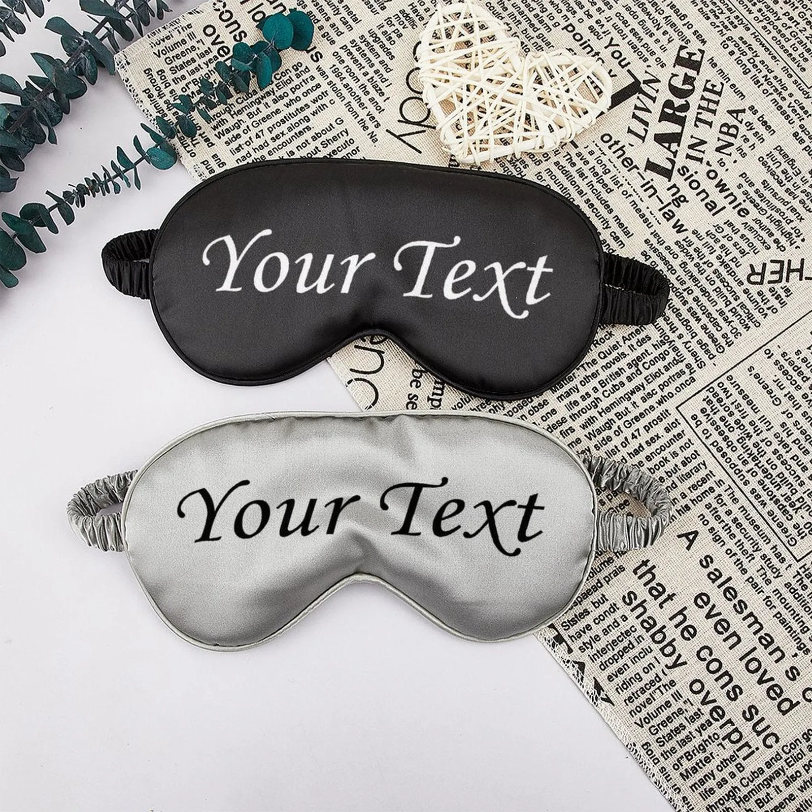 Personalised Your Text Eye Mask for Bridal Party Wedding Sleeping/Bride/Bridesmaid Eye Mask