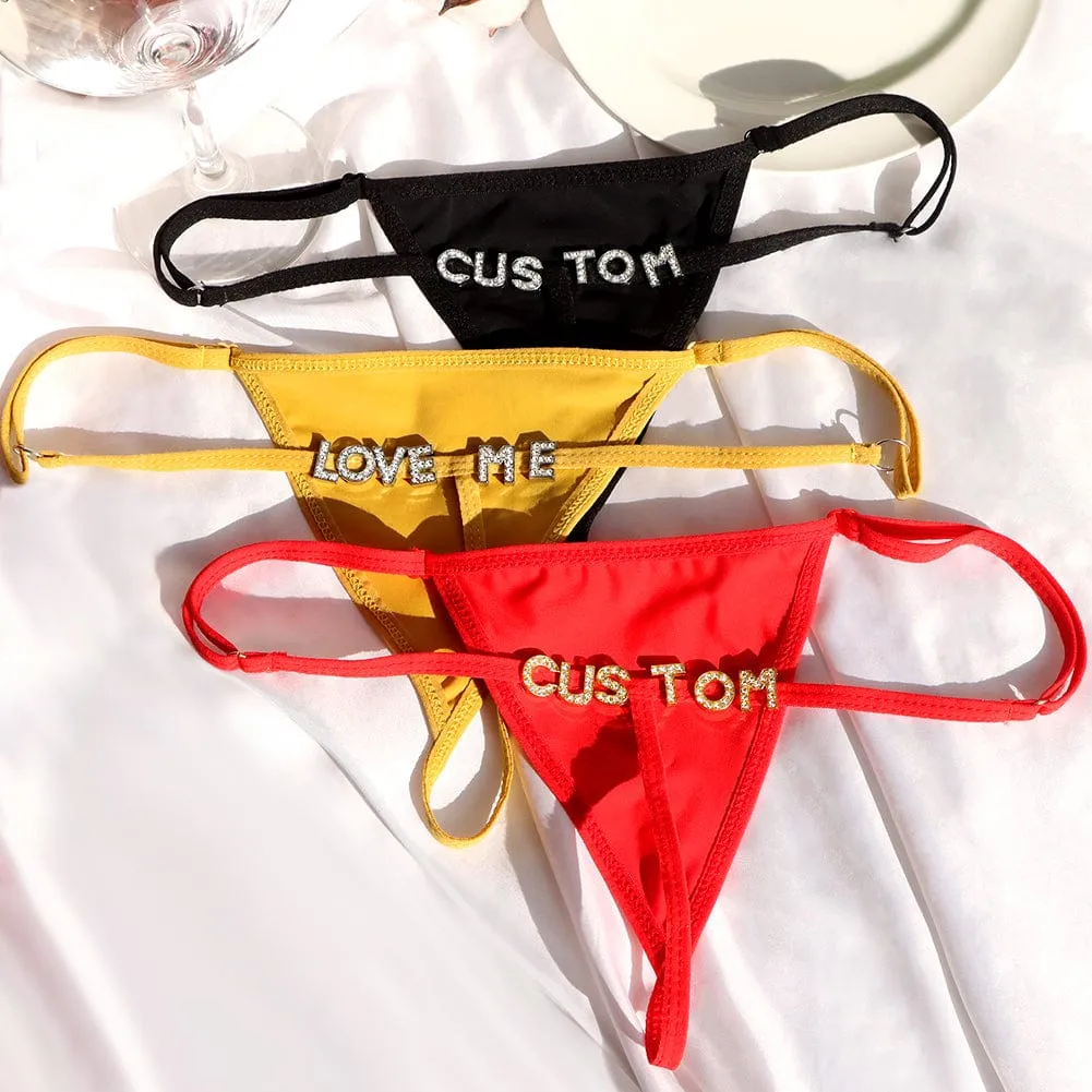 Personalized DIY Name Alphabet Underwear Waist Body Jewelry Panties Body Chain Women Underwear(DHL is not supported)