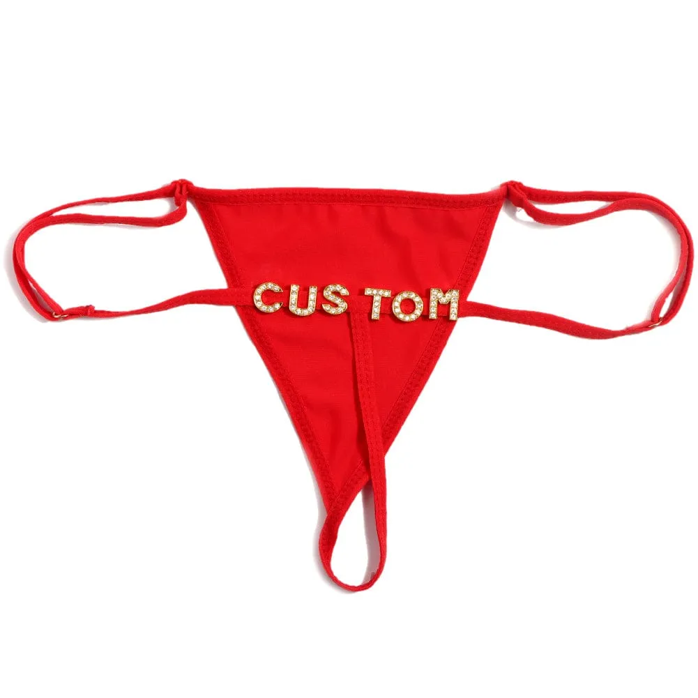 Personalized DIY Name Alphabet Underwear Waist Body Jewelry Panties Body Chain Women Underwear(DHL is not supported)