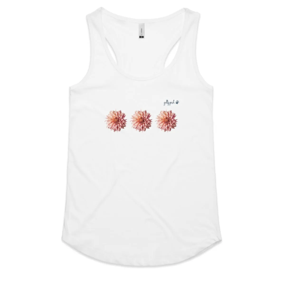 Pink Dahlias Racerback Singlet