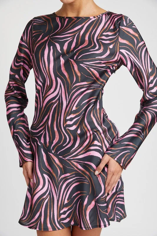 Pink Zebra Mini Dress