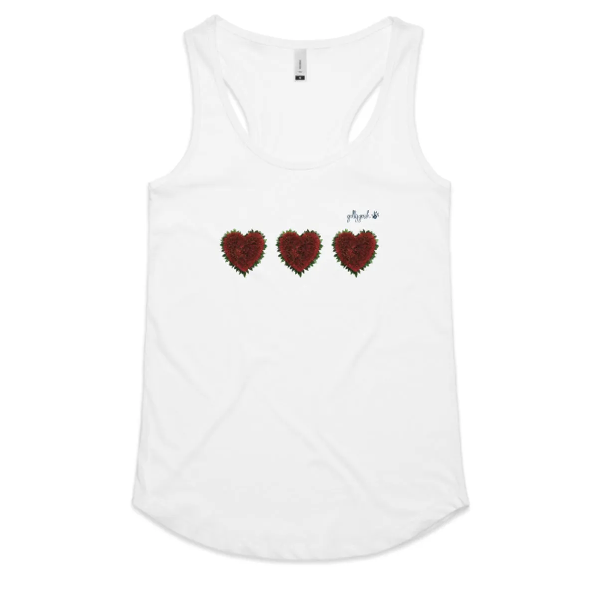 Pohutukawa Hearts Racerback Singlet