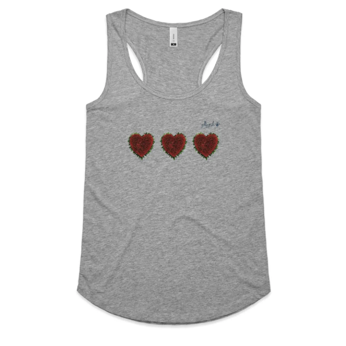 Pohutukawa Hearts Racerback Singlet