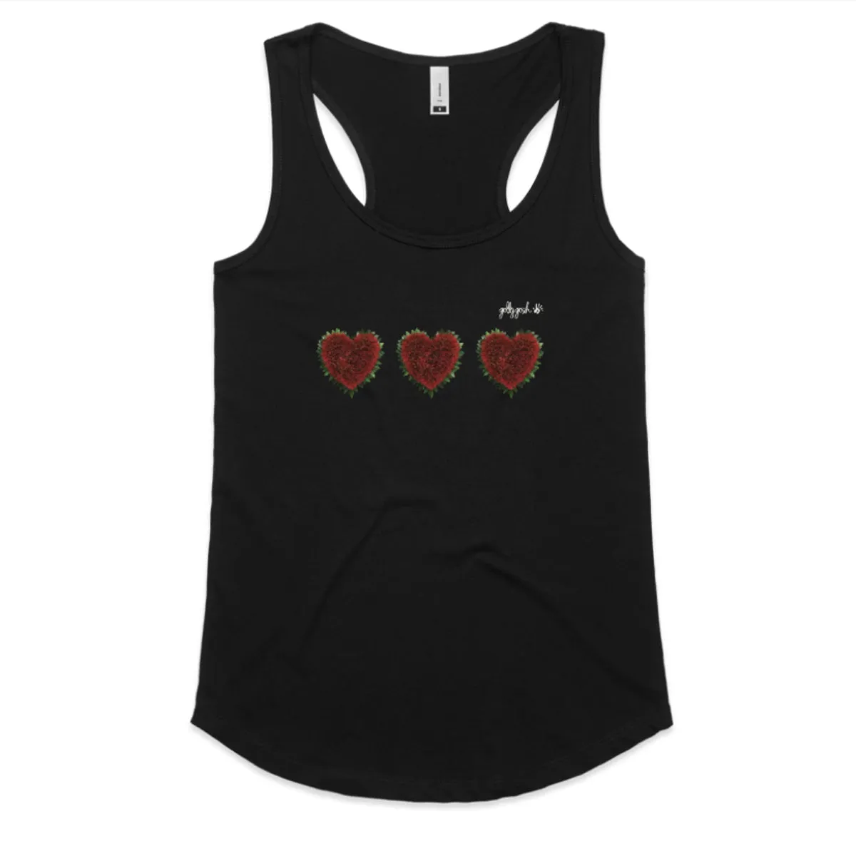 Pohutukawa Hearts Racerback Singlet