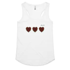 Pohutukawa Hearts Racerback Singlet