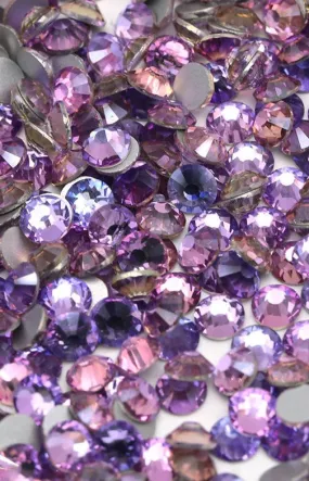 Purple Velvet glass rhinestones