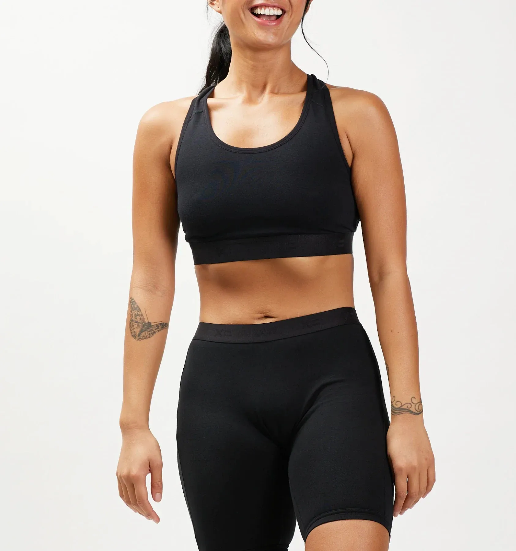 Racerback Soft Bra LC - Charcoal White Band