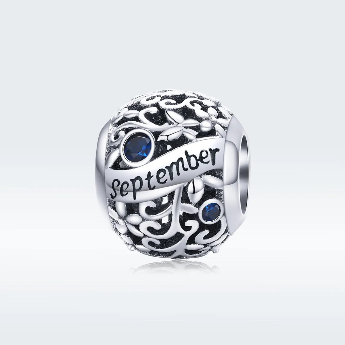 Sapphire Birthstone September Charm 925 Sterling Silver