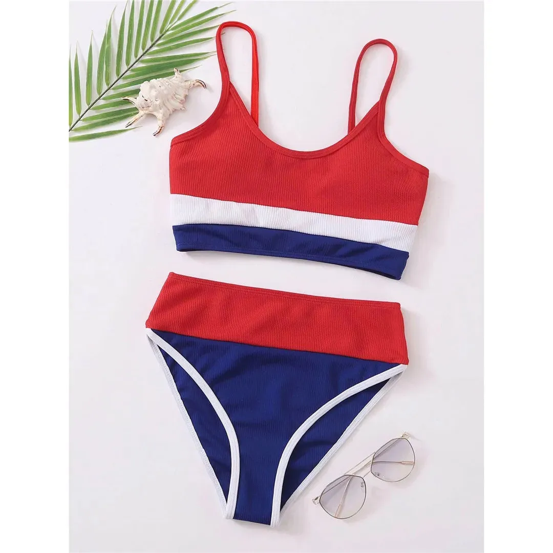 Seaside Serenity Colorblock-Bikini