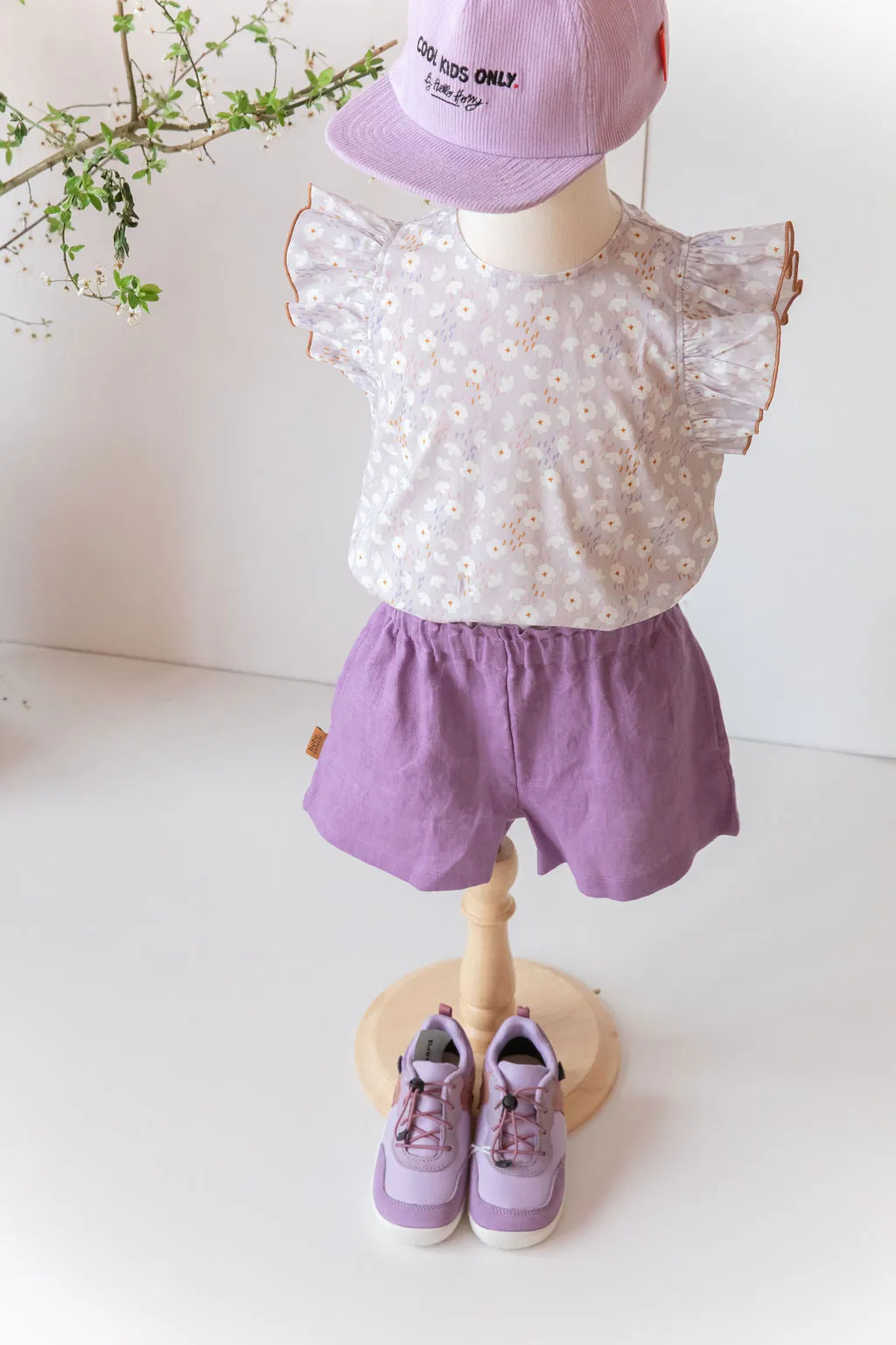 Shorts linen violet