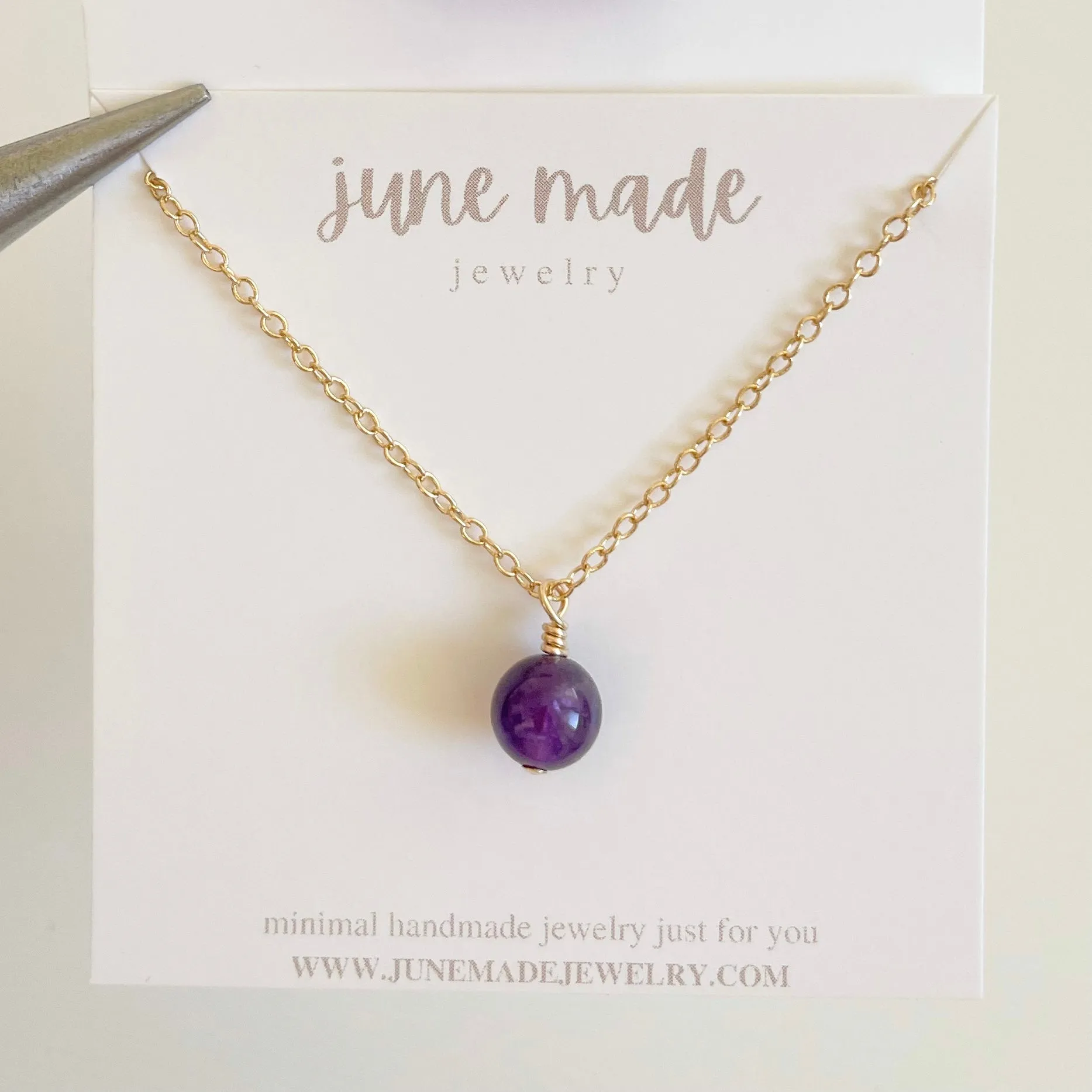 Single Gemstone Necklace