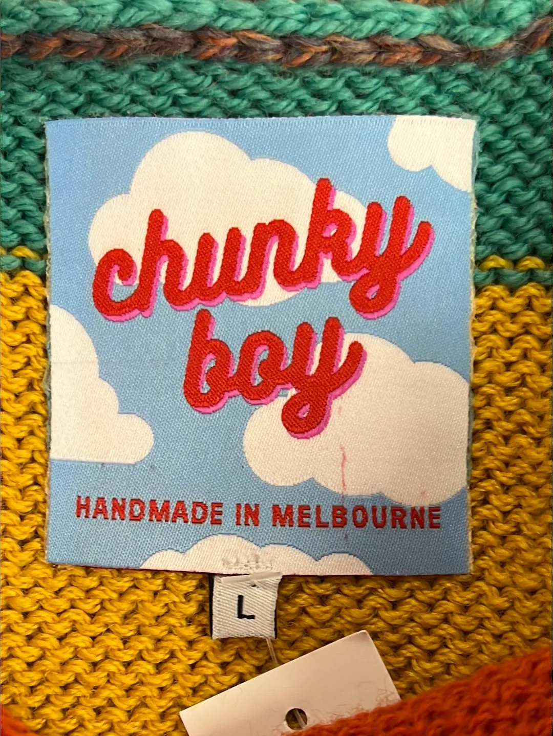 Size L - Chunky Boy Rainbow Handmade Vest