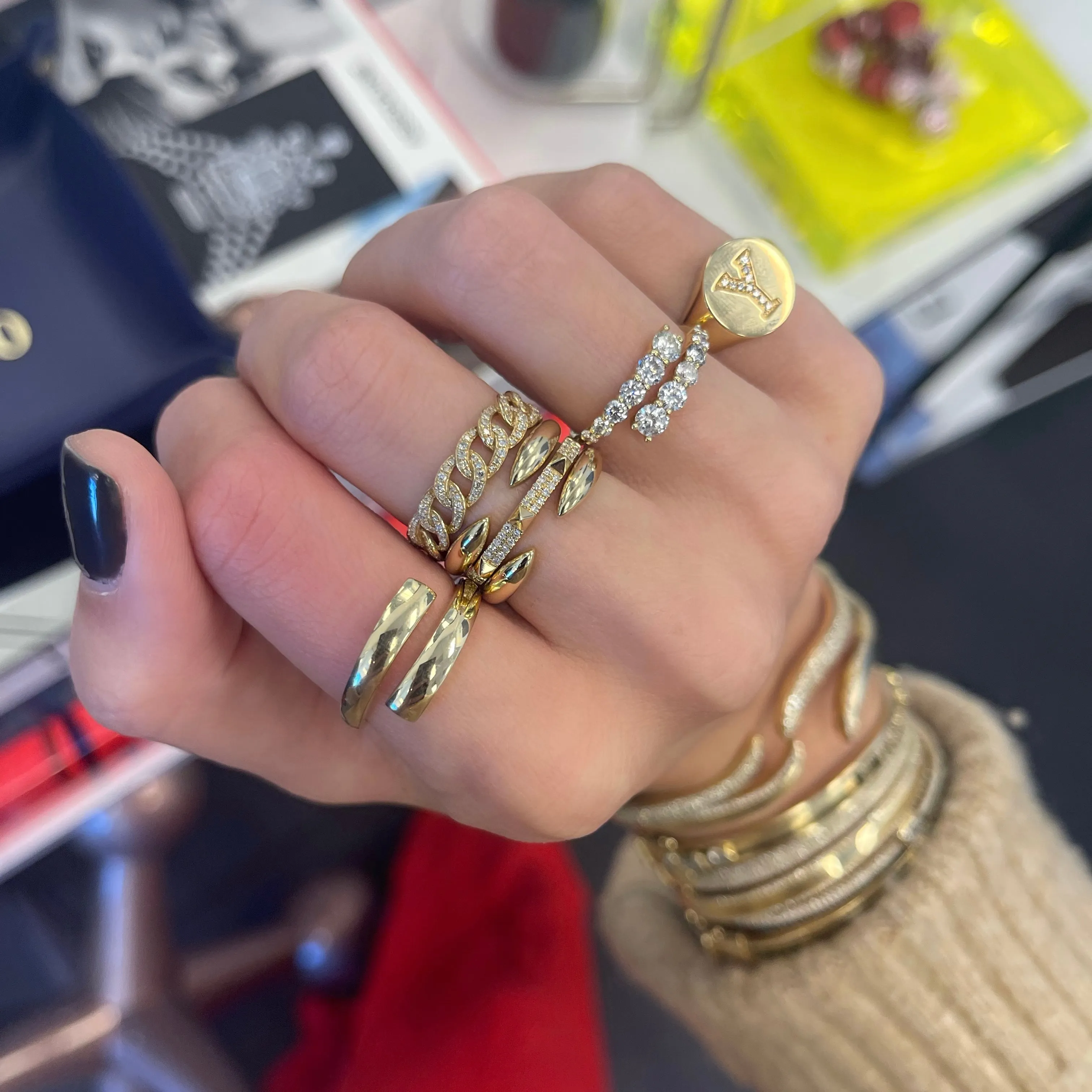 Solid Gold Claw Ring