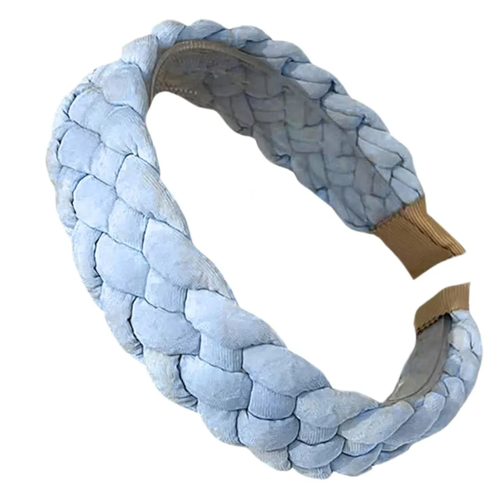 Solid Raffia Braided Headband