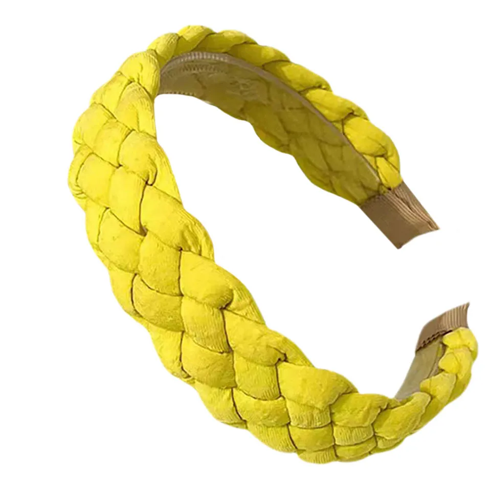 Solid Raffia Braided Headband