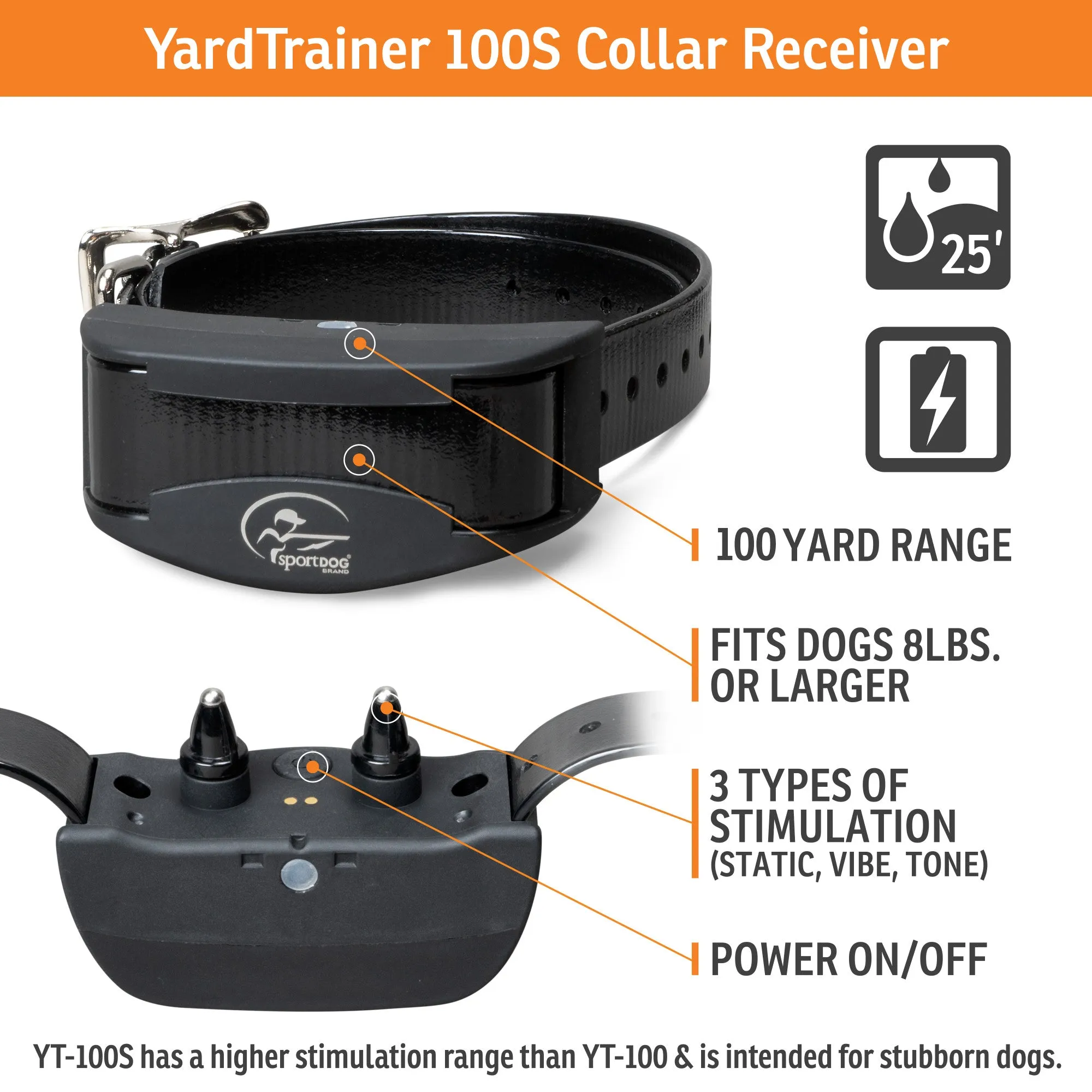 SportDOG Brand YardTrainer 100S Remote Trainer - For Stubborn Dogs