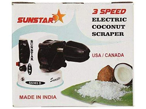 Sunstar Electric Coconut Scrapper, 110V(White) For use in USA and Canada Only