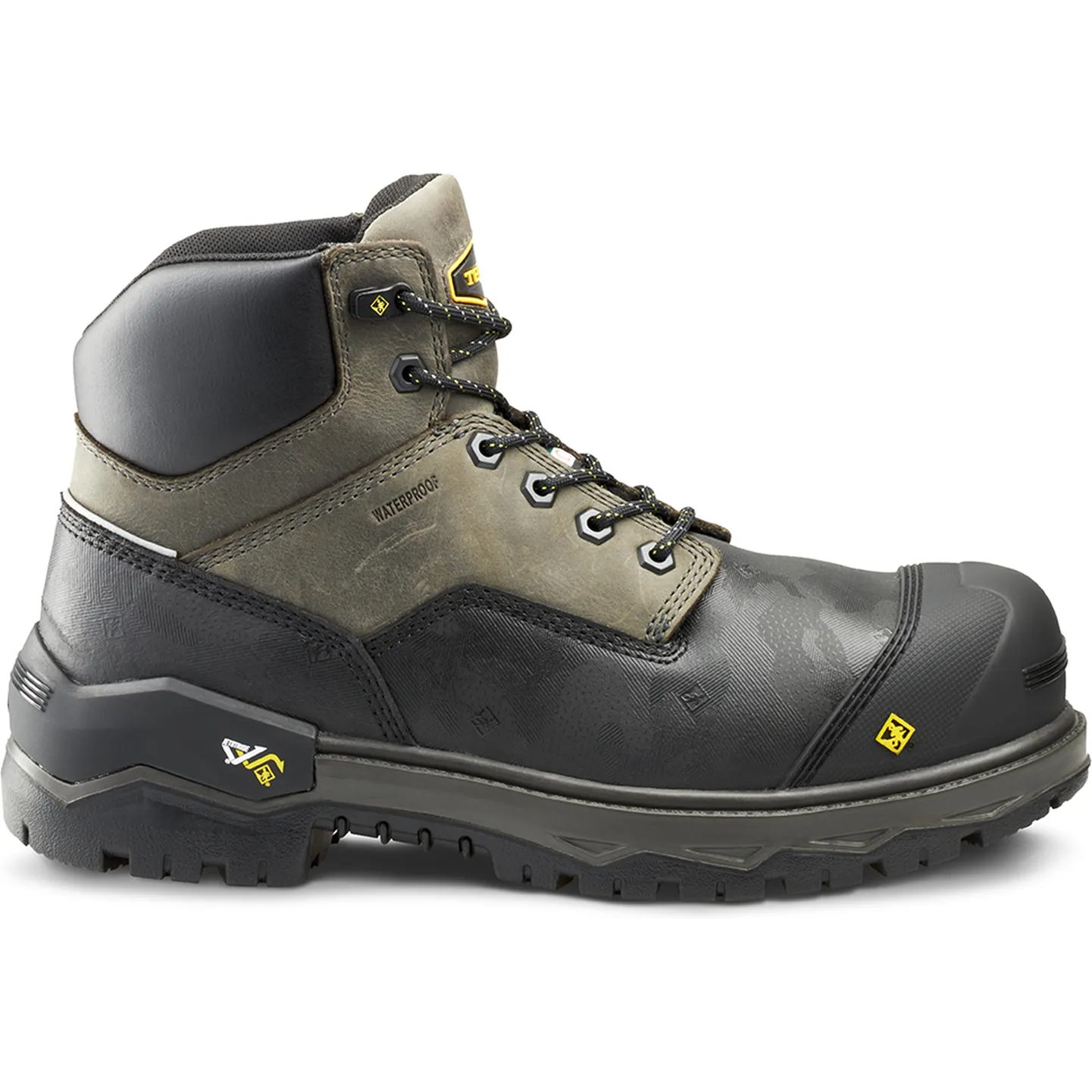 Terra Men's Gantry 6" Nano Comp Toe  WP Work Boot -Gray- 4T8VGY