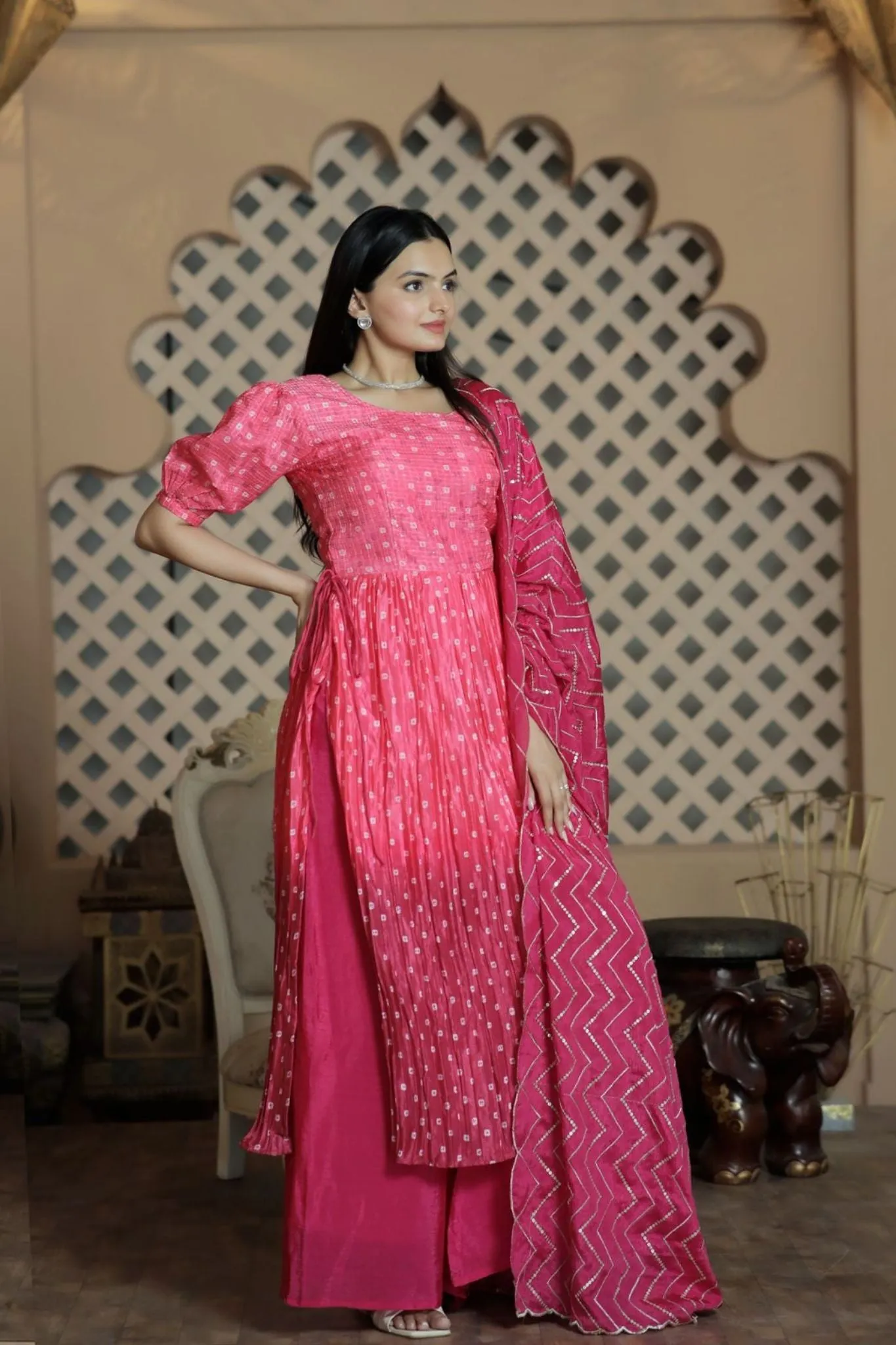 The Elegance Of Rich Digital Print Sharara Set