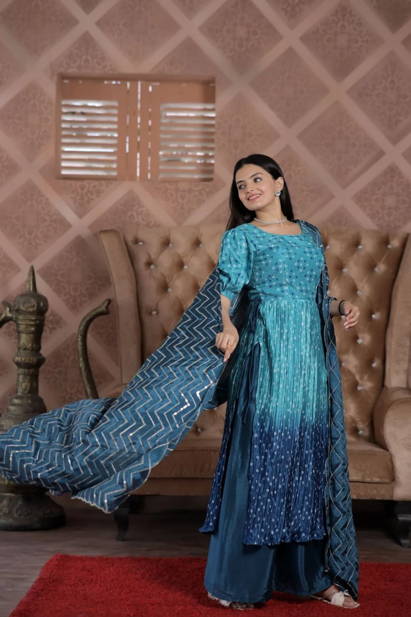 The Elegance Of Rich Digital Print Sharara Set